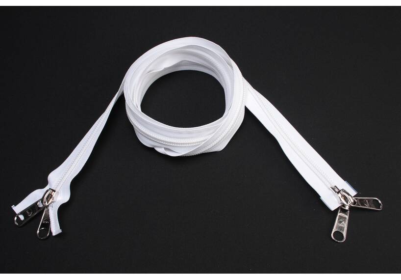 ESVO Reißverschlüsse 10 mm zwei Wege teilbar weiß, 150 cm
