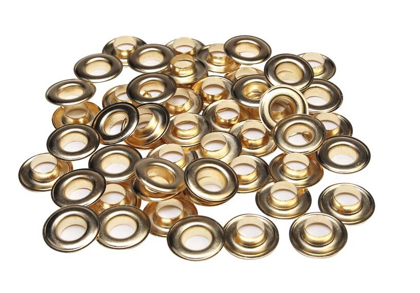 Satz ESVO Ösen Ø 12 mm messing, 50 Stück
