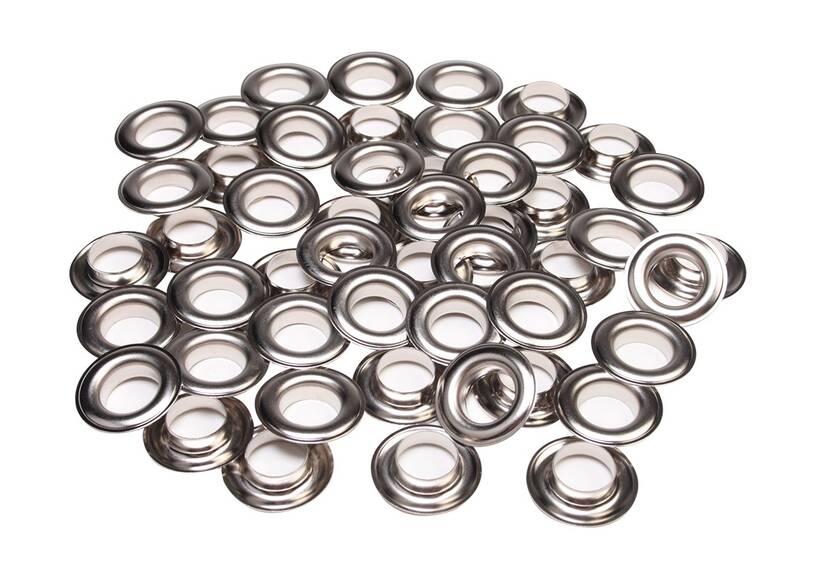 Satz ESVO Ösen Ø 16 mm vernickelt, 50 Stück