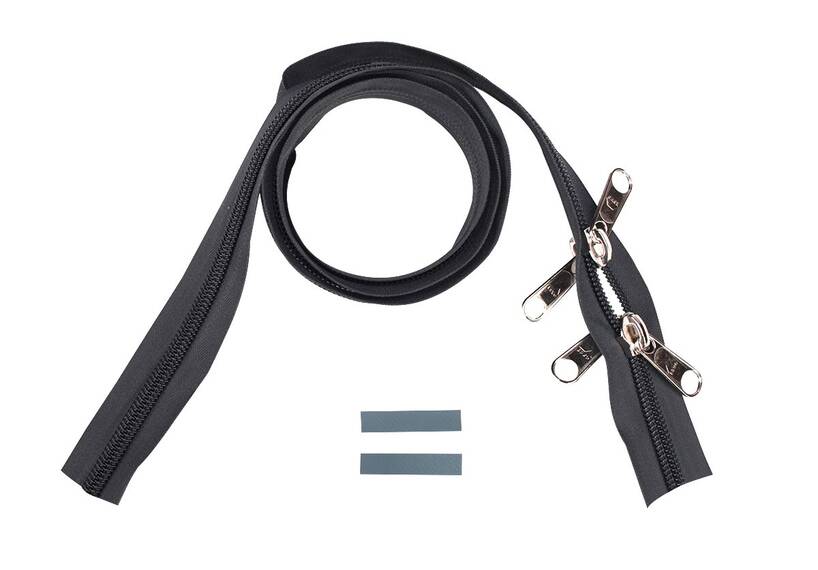 ESVO Reißverschlüsse 10 mm nicht teilbar O-form, grau