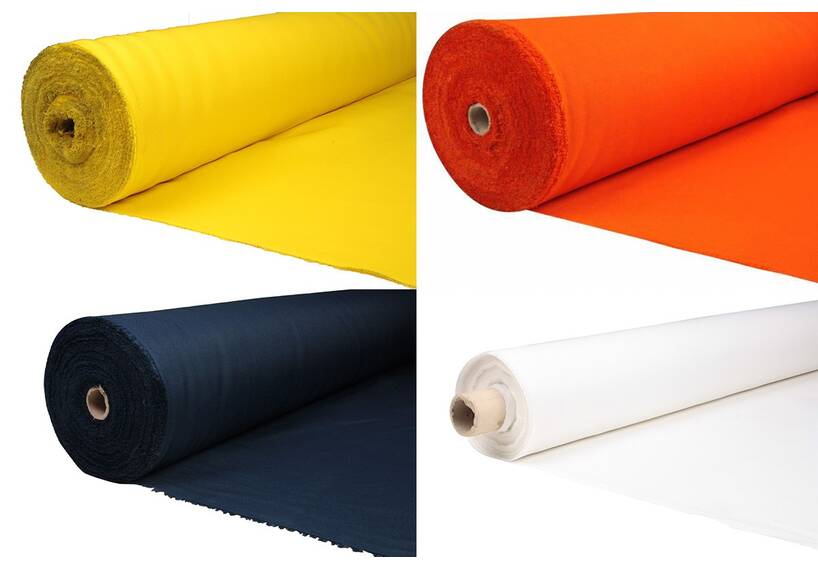 Fahnenstoff aus Spun Polyester RESTSTÜCKE